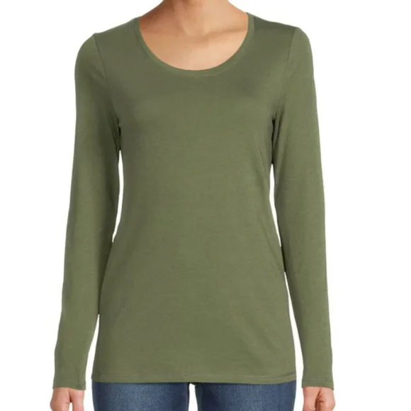 No Boundaries, Tops, Olive Longsleeved Tee